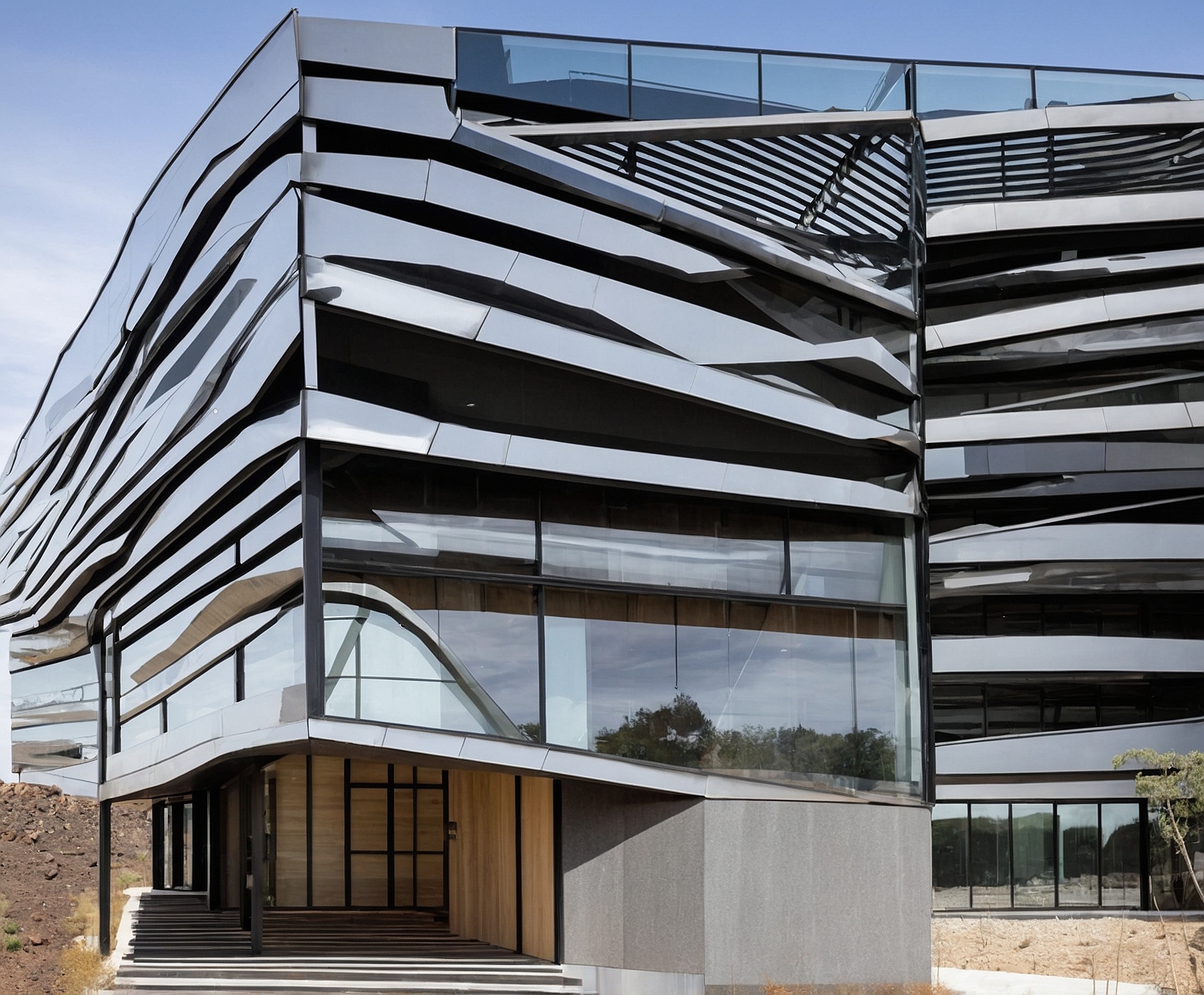 Nave ganadera de aluminio y hierro moderna